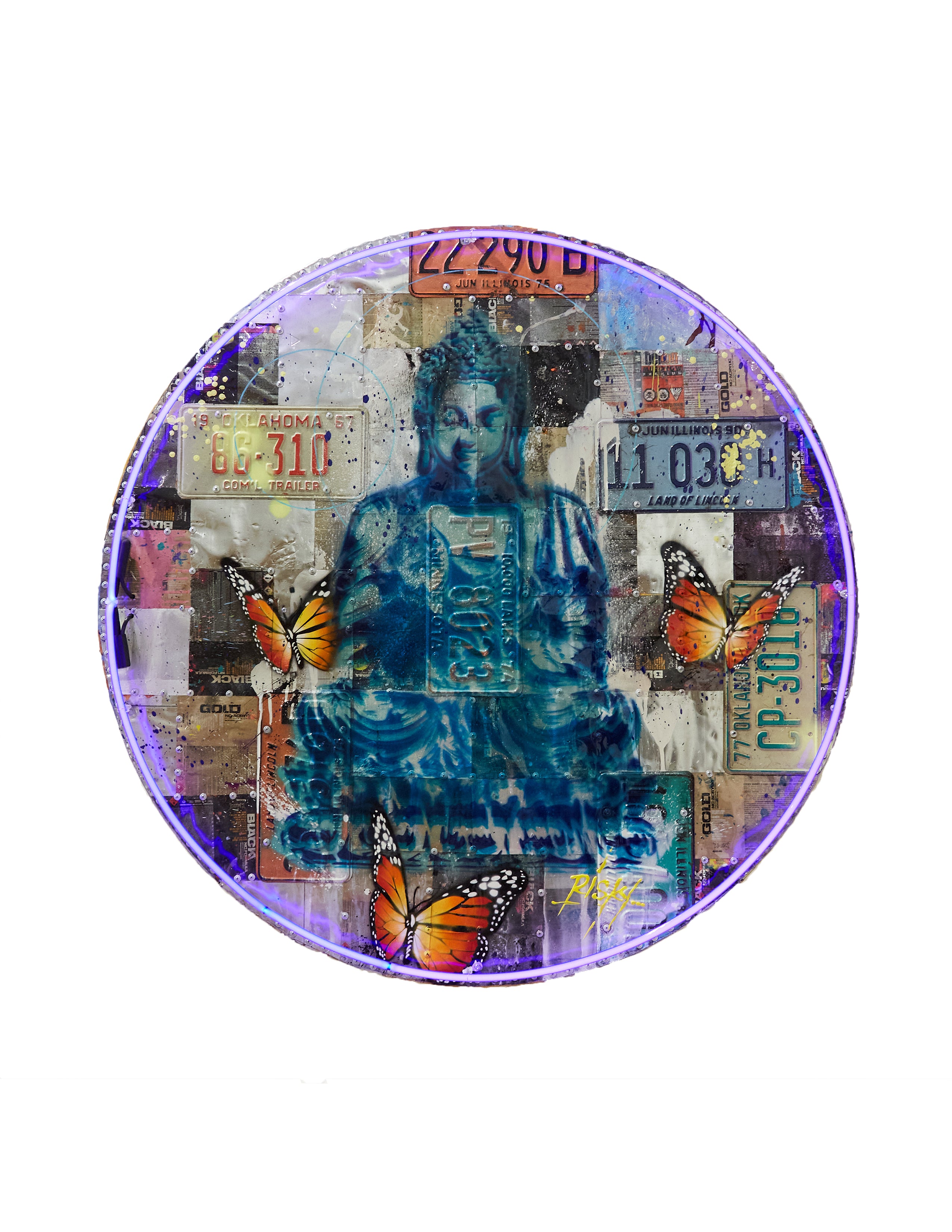 Peaceful Buddha Blue 48"